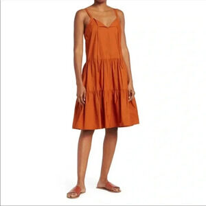 Melrose and Market Orange Sleeveless Dress